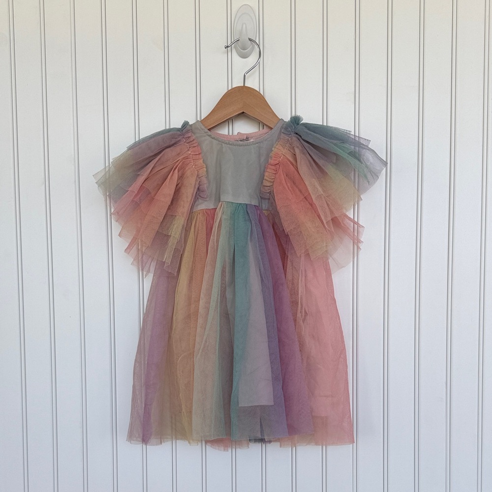 Lola + the Boys Sunset Rainbow Tulle Dress